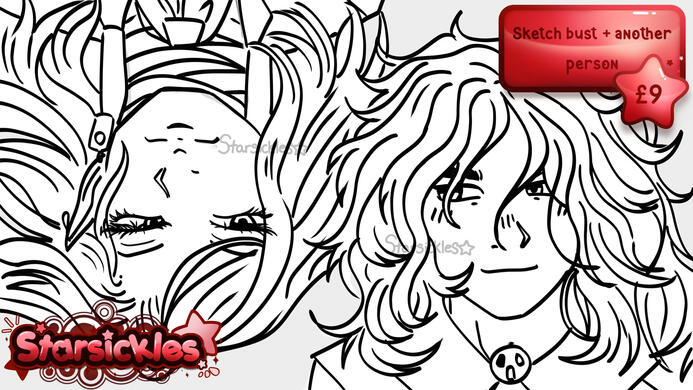 ☆ Sketch bust + another person ☆